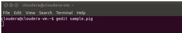 Command to create a sample file in Pig