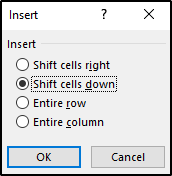 Add cells down in excel