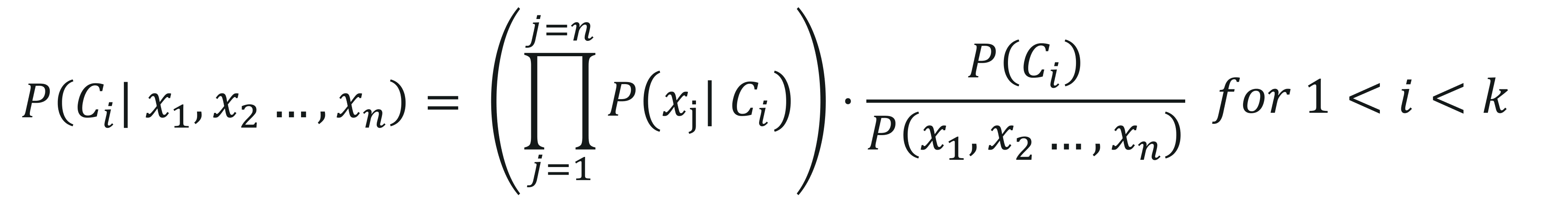 Naive Bayes Derivation Equation 1 - Naive Bayes In R - Edureka