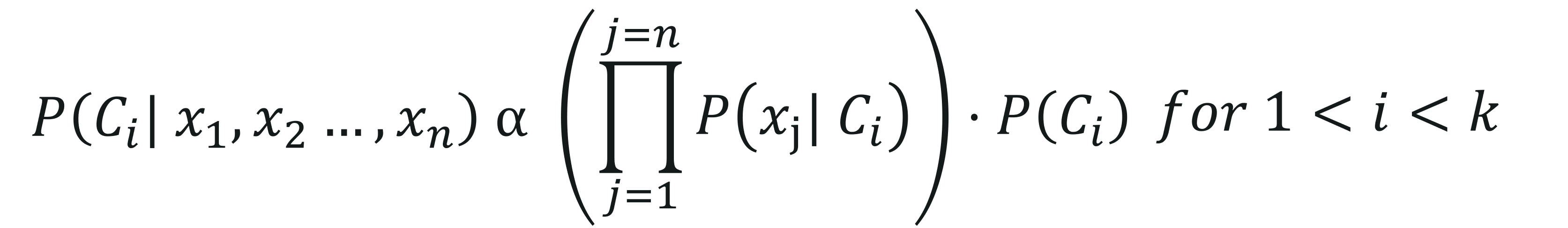 Naive Bayes Derivation Equation 2 - Naive Bayes In R - Edureka