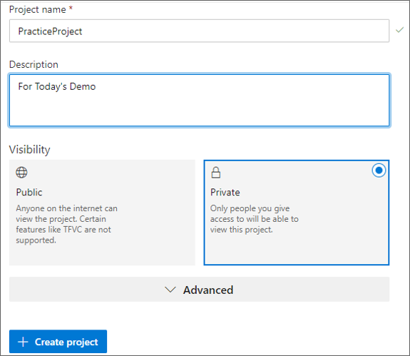 Create-Project - Azure Boards - Edureka