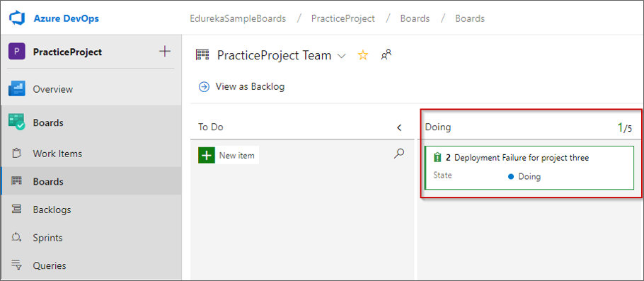 switching to next state - Azure Boards - Edureka