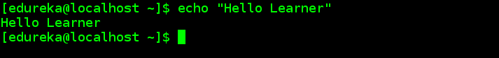 echo - linux commands - edureka