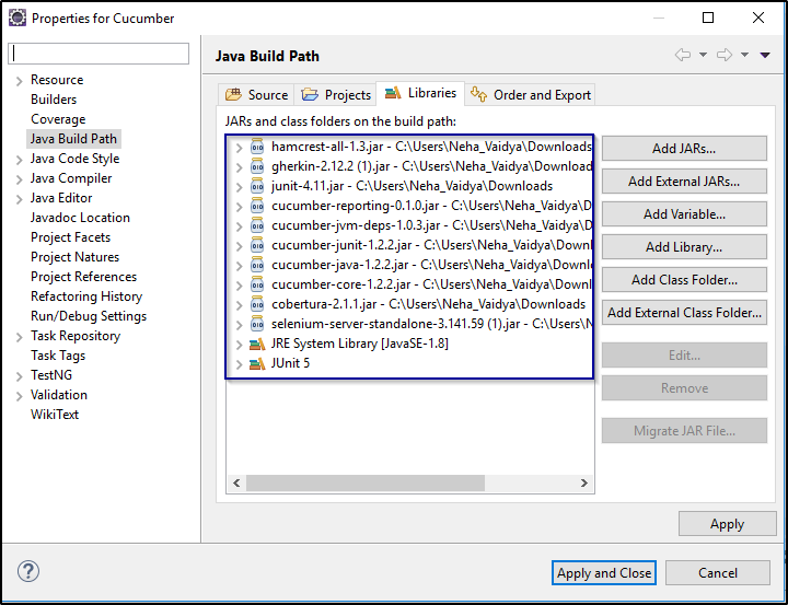 Configure Build Path - Cucumber Selenium tutorial - Edureka