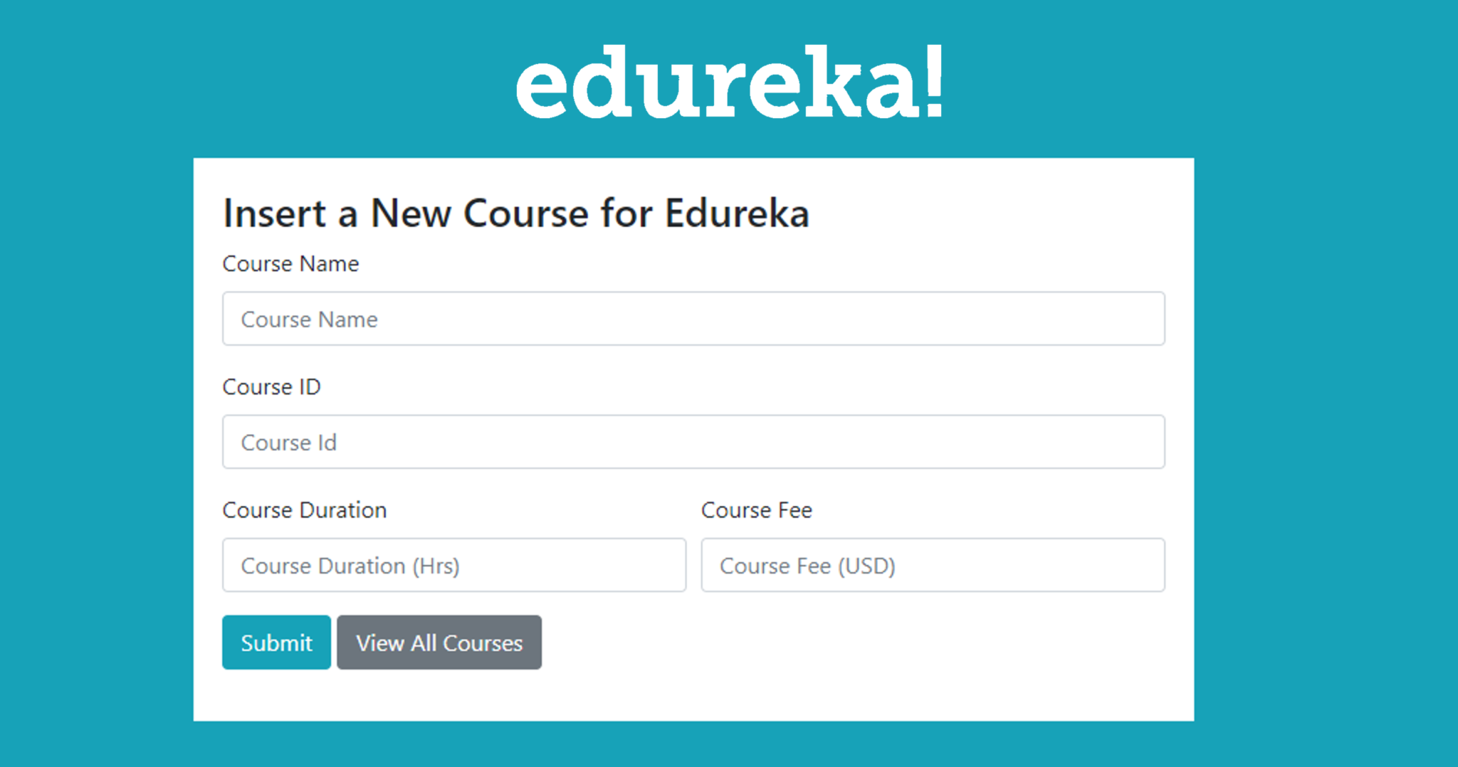 CourseAddEdit - Node.js MongoDB Tutorial - Edureka