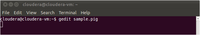 Creating a "sample.pig’ file 