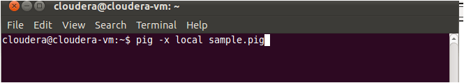 local sample pig command