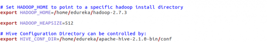 Hive Environment Configurations - Hive Installation - Edureka