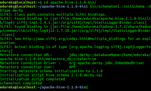 Initialize Derby Database - Hive Installation - Edureka