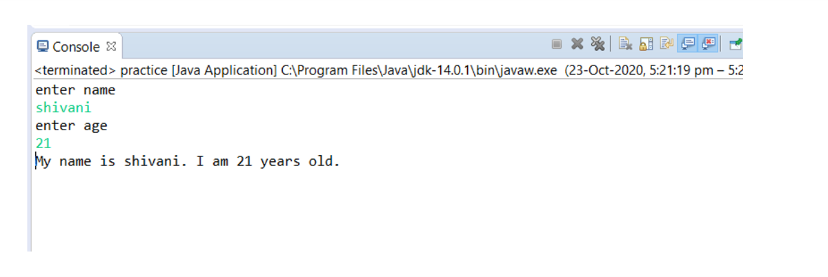 java output in eclipse
