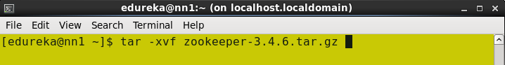 Untar Zookeepr Package - High Availability Cluster - Edureka