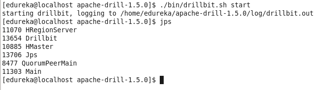 Command-jps-Apache-Drill
