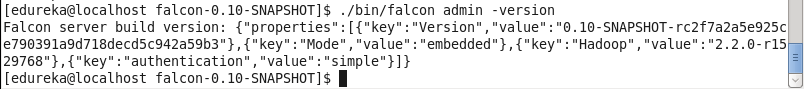 Admin-version-Apache-Falcon