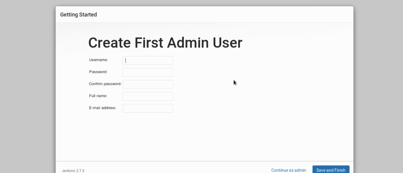 Admin Form - Install Jenkins - Edureka