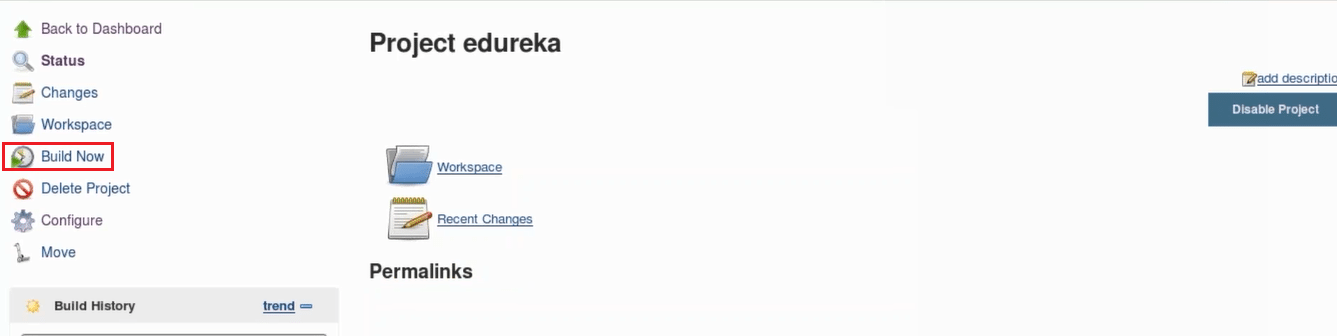 Build Now - Jenkins Tutorial - Edureka