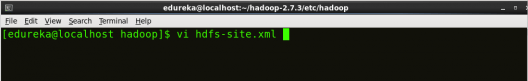 Editing Hdfs-site - Install Hadoop - Edureka