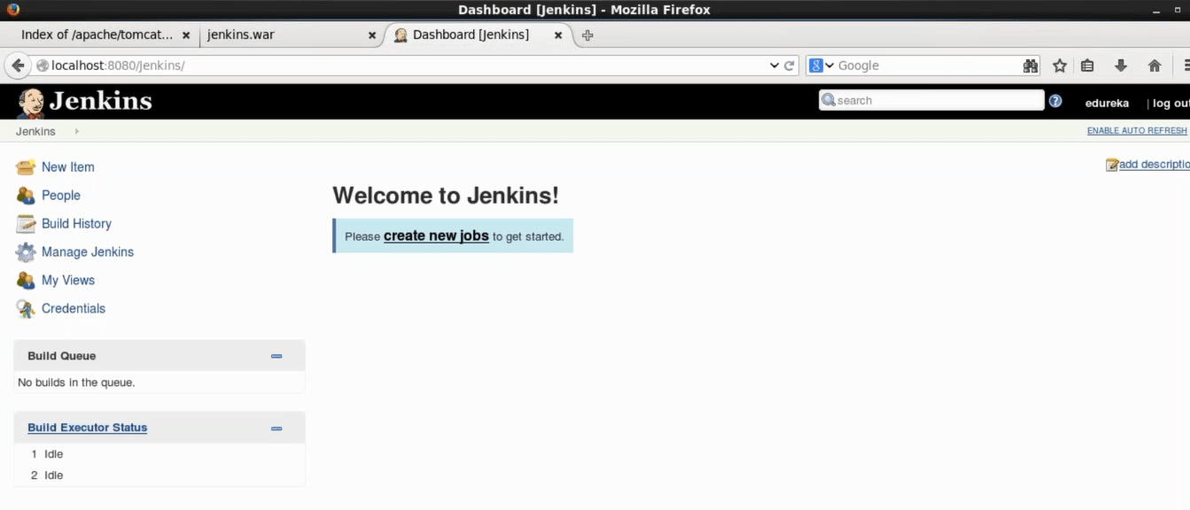 Jenkins Installed - Install Jenkins - Edureka