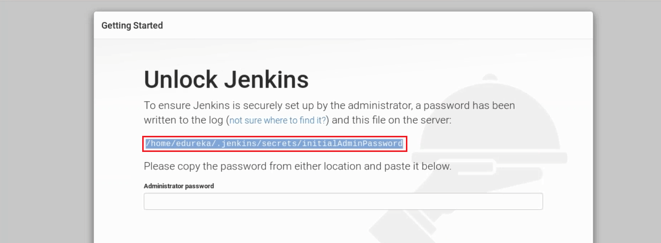 Unlock Jenkins - Install Jenkins - Edureka