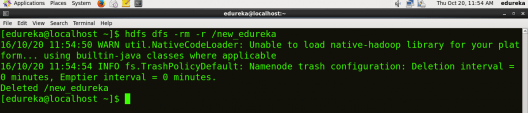Remove Entire Directory from HDFS - HDFS Commands - Edureka