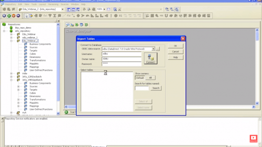 Informatica-tutorial-Connect-to-database- Informatica Tutorial