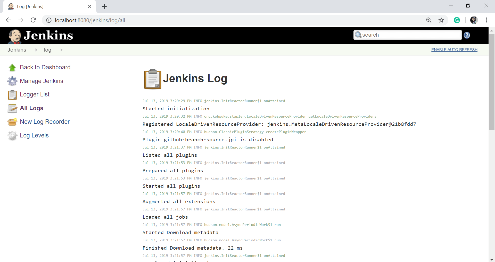 jenkin logs