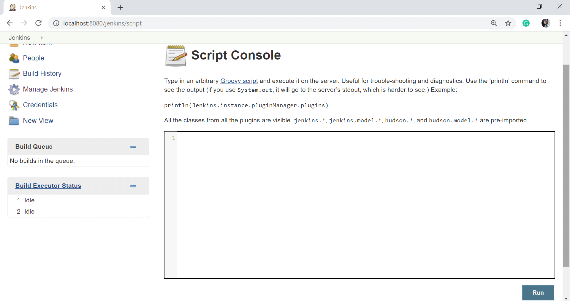 Script console