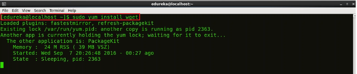 Centos Git Installation Step 5 - Install Git - Edureka