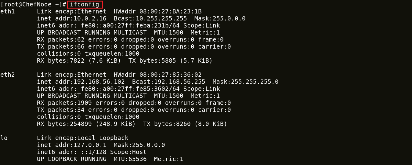 Chef Node IP address - Chef Tutorial - Edureka