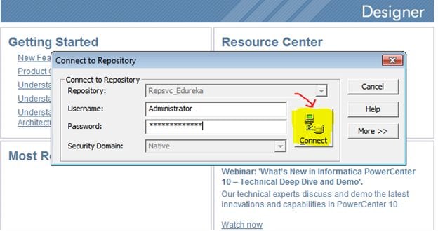 Informatica-tutorial-connecting-to-repositories