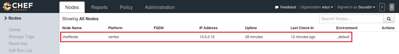 Confirm Chef Node Addition - Install Chef - Edureka