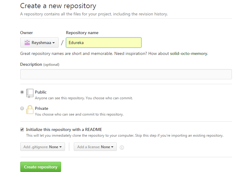 GitHub Create Repository - Install Git - Edureka