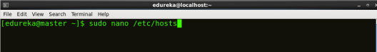 Open hosts file - Hadoop Multi Node Cluster - Edureka