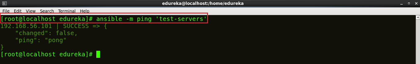 Ping - Install Ansible - Edureka