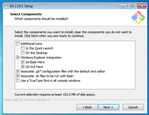 Windows Select Components - Install Git - Edureka