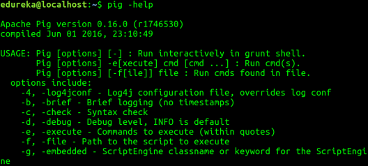Pig Help - Pig Installation - Edureka