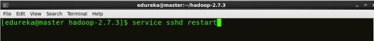 ssh Service Restart - Hadoop Multi Node Cluster - Edureka