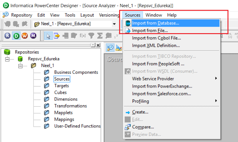 Selecting source-Informatica ETL-Edureka