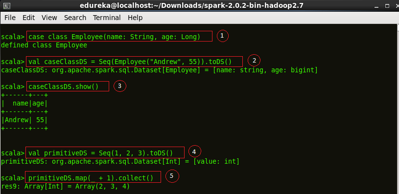 Creating Dataset - Spark SQL - Edureka