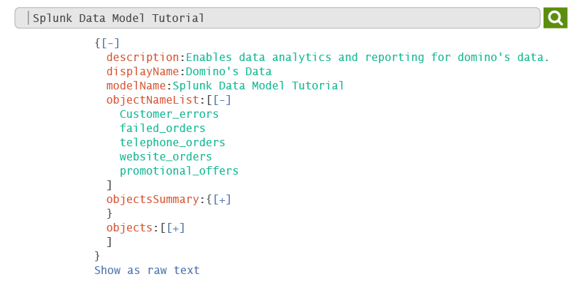 Data models json response - Edureka