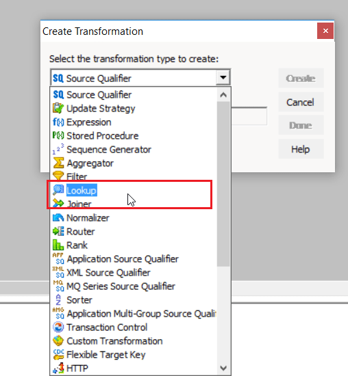 selecting lookup - informatica transformation - Edureka