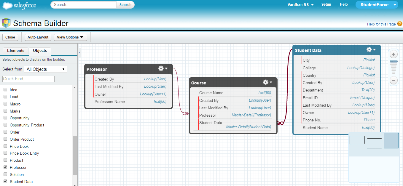 schema builder 2 - salesforce tutotial - edureka