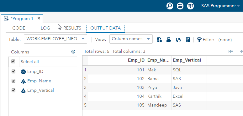 sas statistical software syntax