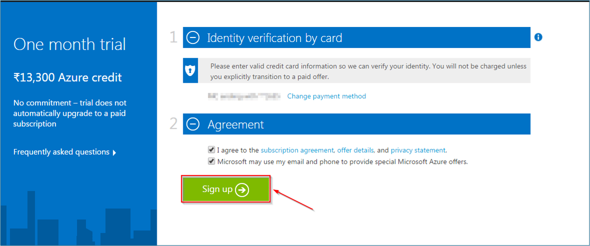 Sign up - What is Azure - Edureka