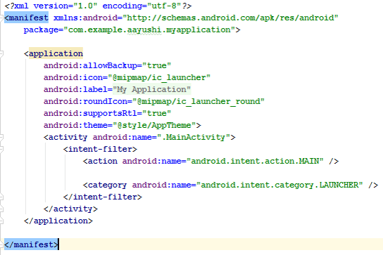 Manifest - Android Tutorial - Edureka