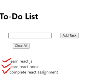 All task React js