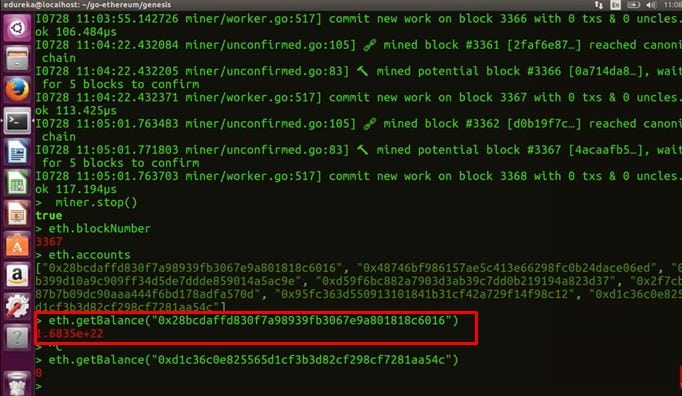 eth.getBalance()- Blockchain Tutorial -Edureka