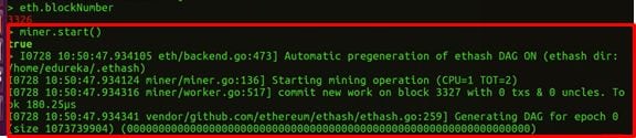 miner.start() - Blockchain Tutorial -Edureka