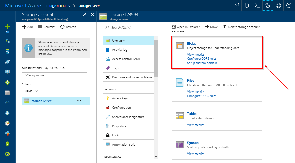 Blobs Select - Azure Storage Tutorial - Edureka