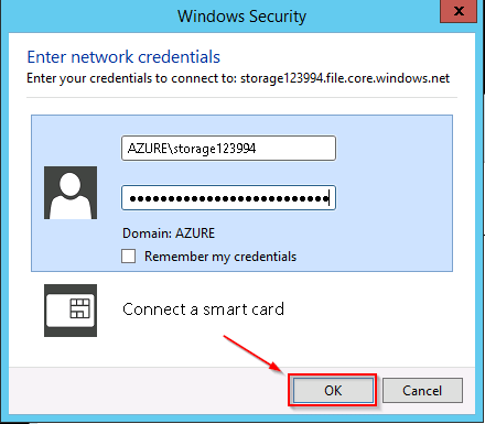 User Password - Azure Storage Tutorial - Edureka