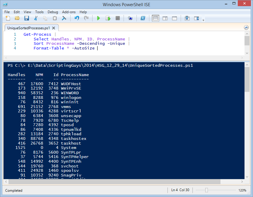 Window Powershell ISE